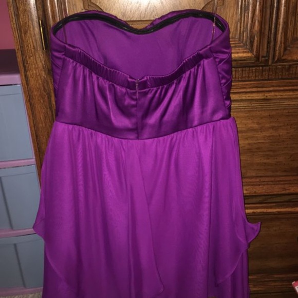 Purple Strapless Dress - Picture 2 of 3